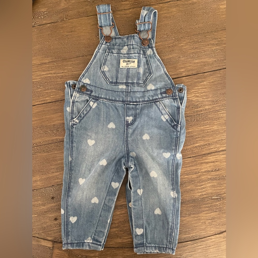Oshkosh Heart Overalls Size 6 Months